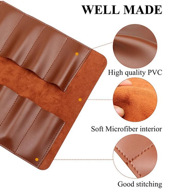 Leather Small Tool Roll Multi Function Bicycle Mechanic Repair Tool Kit Bag