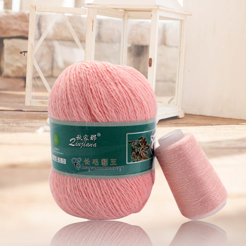 50+20g/set soft mink wool hand-knitted luxury long-wool cashmere Crochet knitted yarn suitable Scarf Cashmere: NO.10