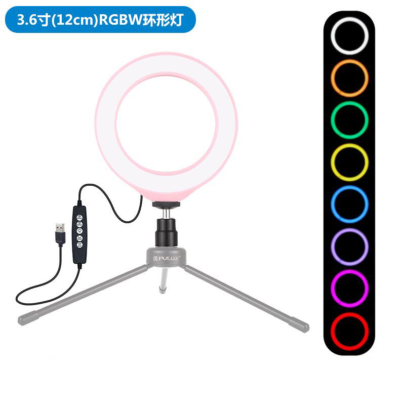 Led Ring Licht Studio Foto Video Dimbare Lamp Statief Stand Led Licht Invullen Camera Selfie Telefoon: 12cm pink 02