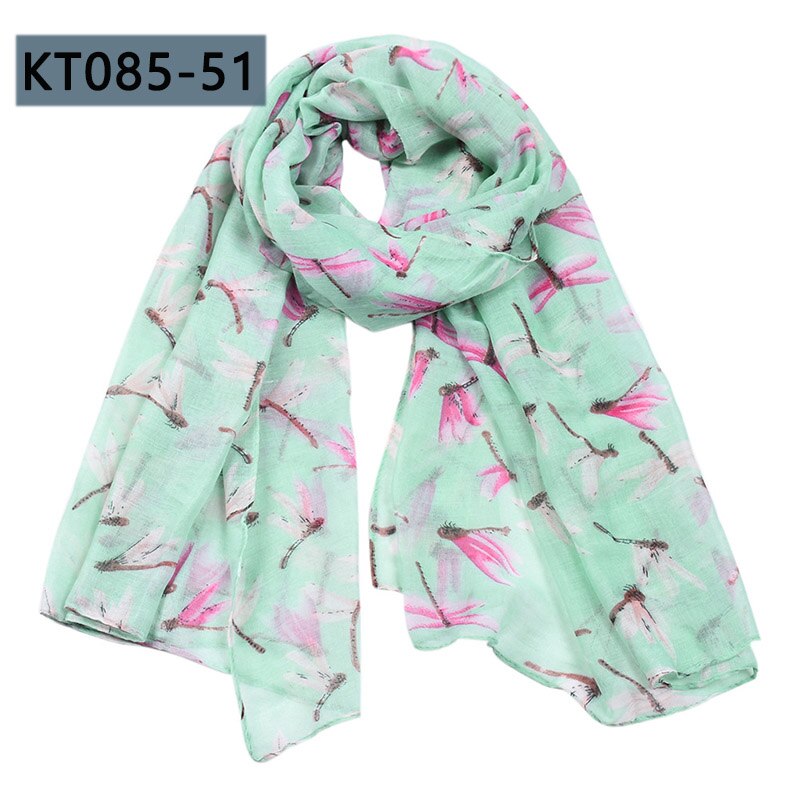 170*85 CENTIMETRI Modello di libellula delle donne Lunghe Sciarpe sciarpa Calda del Cotone viscosa Scialle Sciarpa della signora magro autunno testa sciarpa delle donne del capo: KT085-51