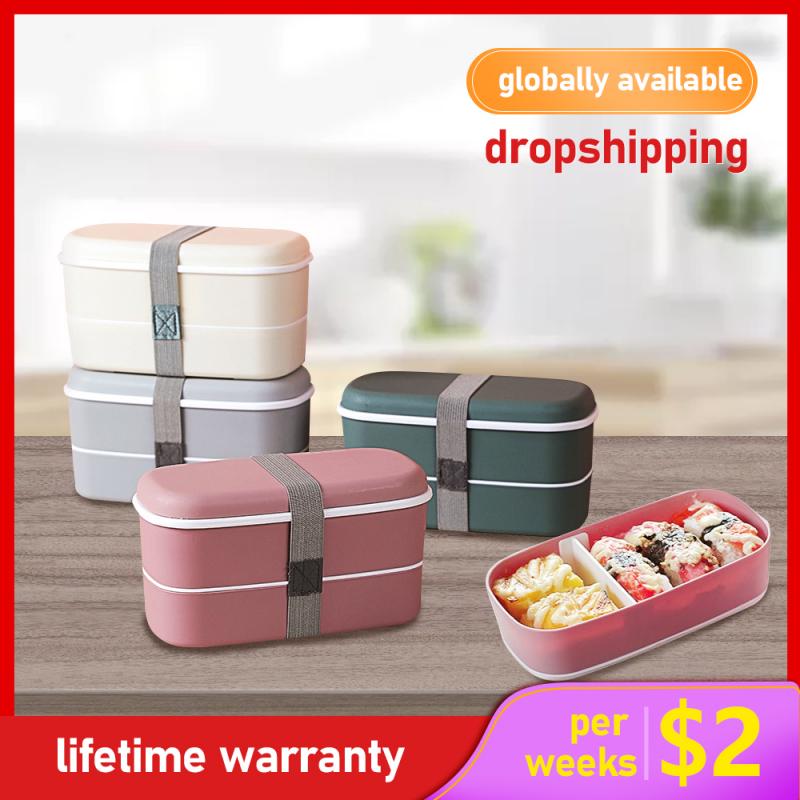 1Pcs Koelkast Vers Houden Doos Dubbele Gelaagde Bento Box Voor Voedsel Kinderen Lunchbox Keuken Gadgets accessoires Lunchbox