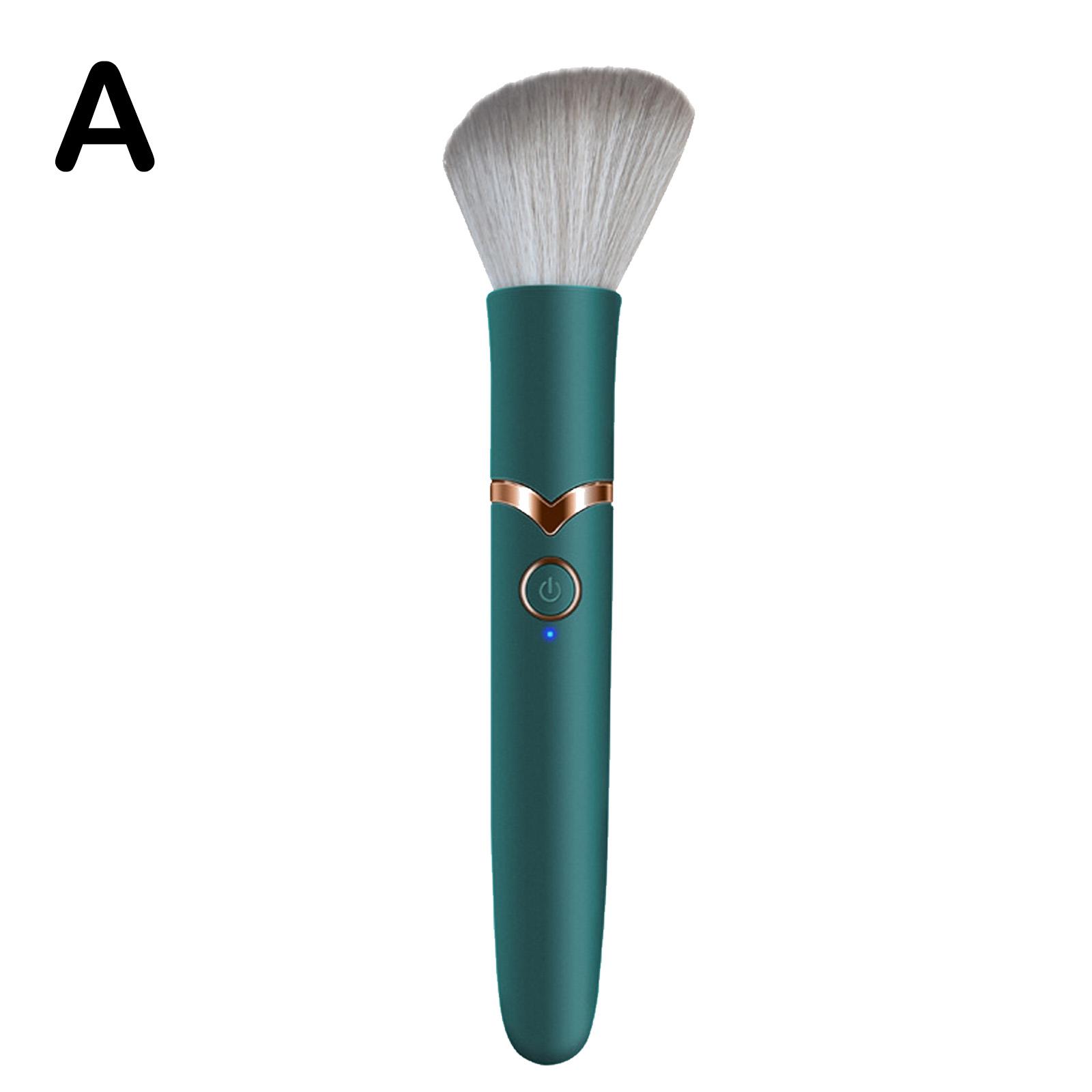 Elektrische Kosmetik Pinsel Foundation Erröten Lose Pulver Pinsel Schönheit Werkzeuge Waschbar Vibration Wiederaufladbare Make-Up Pinsel Werkzeuge: Black