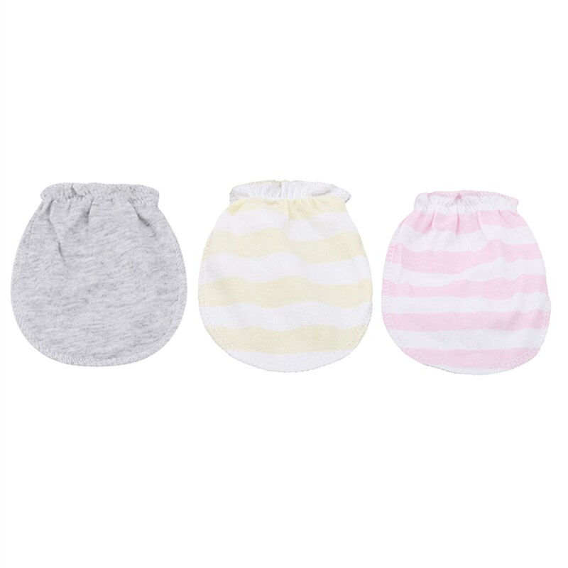 3 pçs/set Luvas Luvas Bebê Super Macio Newborn Boy Girl Segurança Raspe Mittens Tamanho 0-6 Meses Do Bebê Acessórios