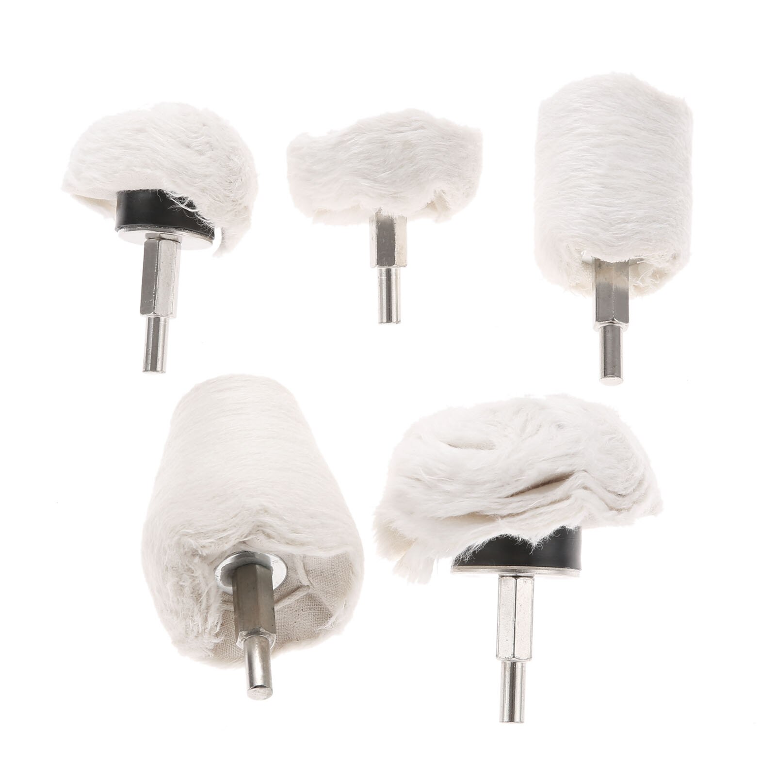 5pcs Buffing Pad Polishing Mop Wheel Drill Kit for Metal Aluminum Chrome Car Buffer Polisher Drill