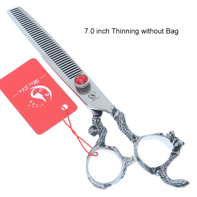 Top huisdierverzorgingsschaar 6.0 " 7.0 " hondenknipschaar dieren uitdunnen trimmen tesoura japan 440c dierentondeuses  a0164a: A0165a-05-70