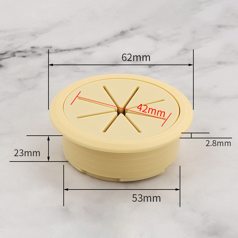 Alle Farben: 50 mm/53 mm/60 mm Schreibtisch, Tisch, ABS und Gummi, Kabellochkappen, PC-Computertisch, runde Draht-Netzte Tülle: Grün