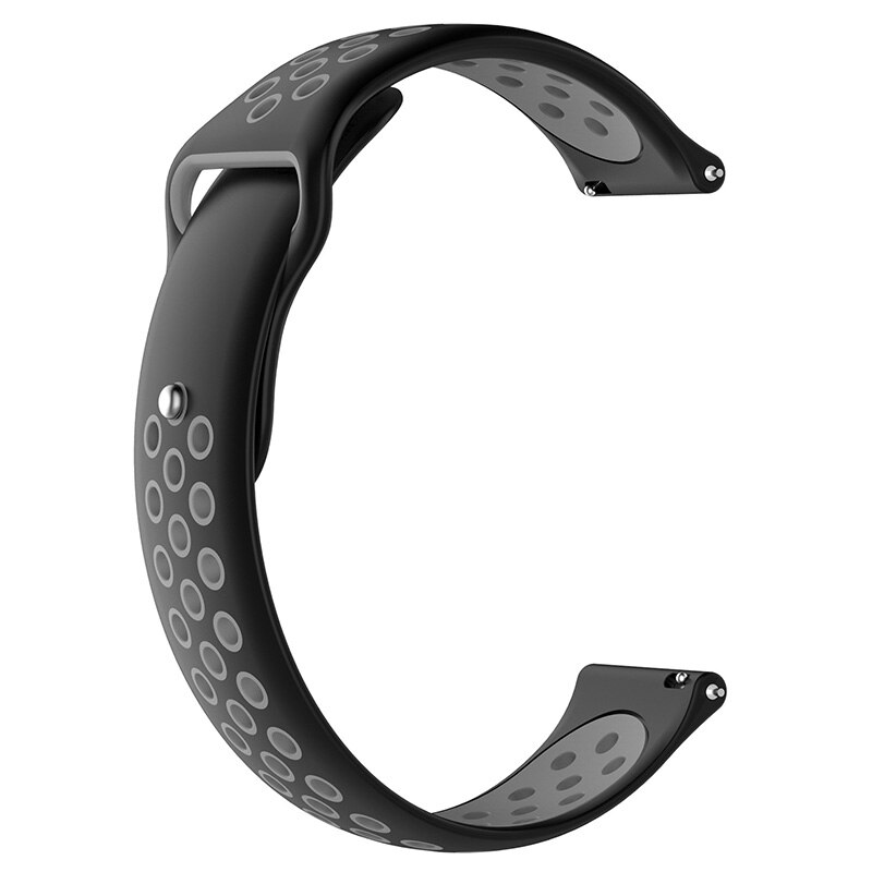 For Amazfit Bip Lite Bip 20mm Smart Watch Nylon Woven Silicone Strap Replace Band Bracelet 20mm: Silicone Black Grey