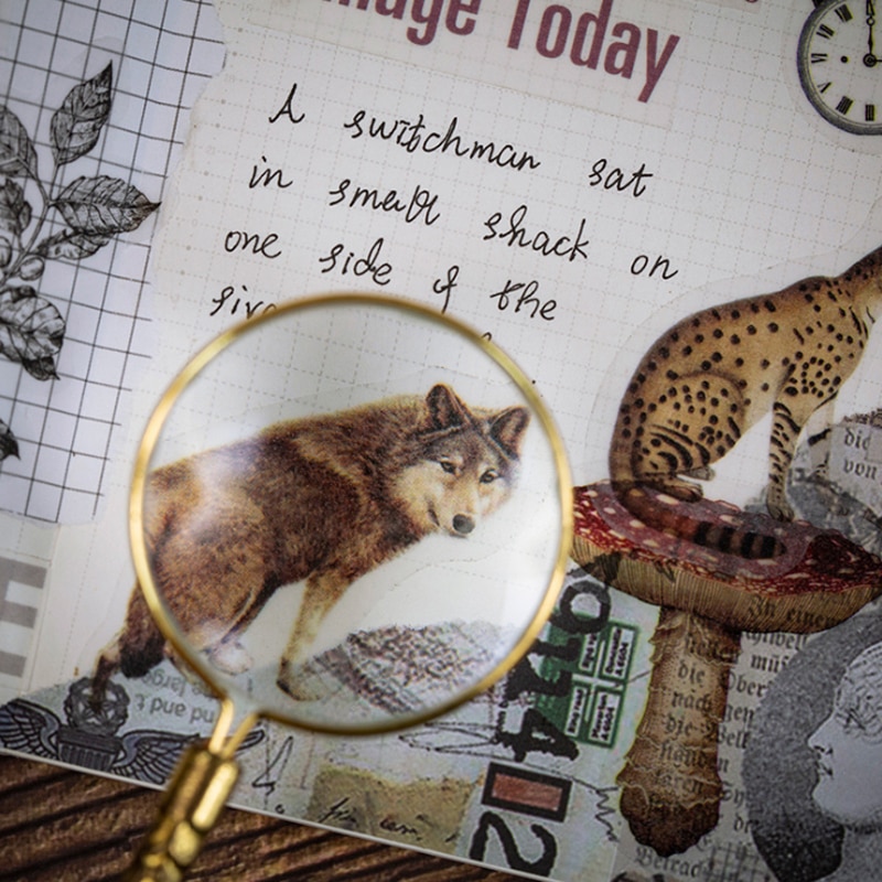 50 Stks/pak Jaar Oude Serie Zwavelzuur Papier Sticker Zak Diy Decoratieve Afdichting Esthetische Stickers Scrapbooking Briefpapier