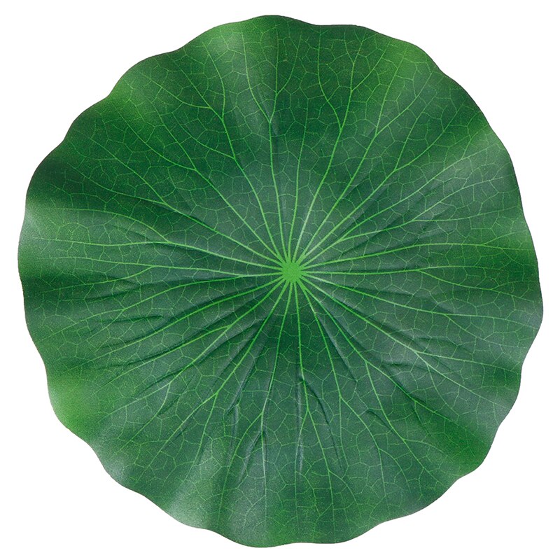 Paquete de 9 hojas de loto de espuma flotante artificiales, almohadillas de lirio de agua, adornos verdes perfectos para decoraciones de piscina de estanque de peces Koi de Patio