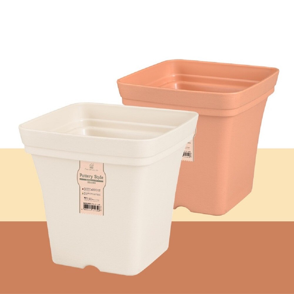 Plastic clay style square flower pots gardening plants European style balcony decorative flower pots