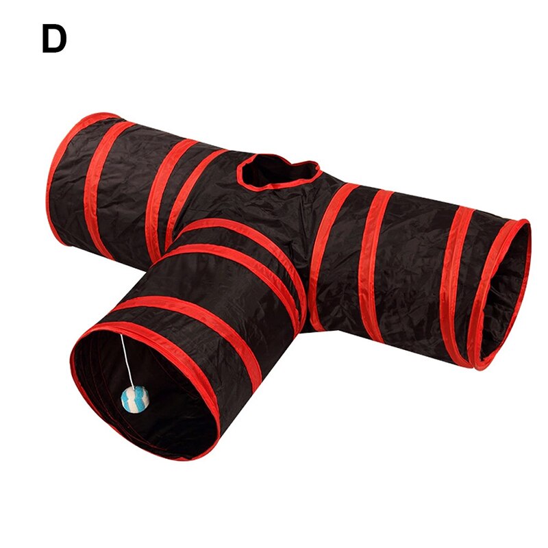 Verscheidenheid aan stijlen grappige huisdiercombinatie kattentunnel spel kanaal opvouwbaar kitten puppy speelgoed speelhond tunnelbuizen speelspeeltje: D