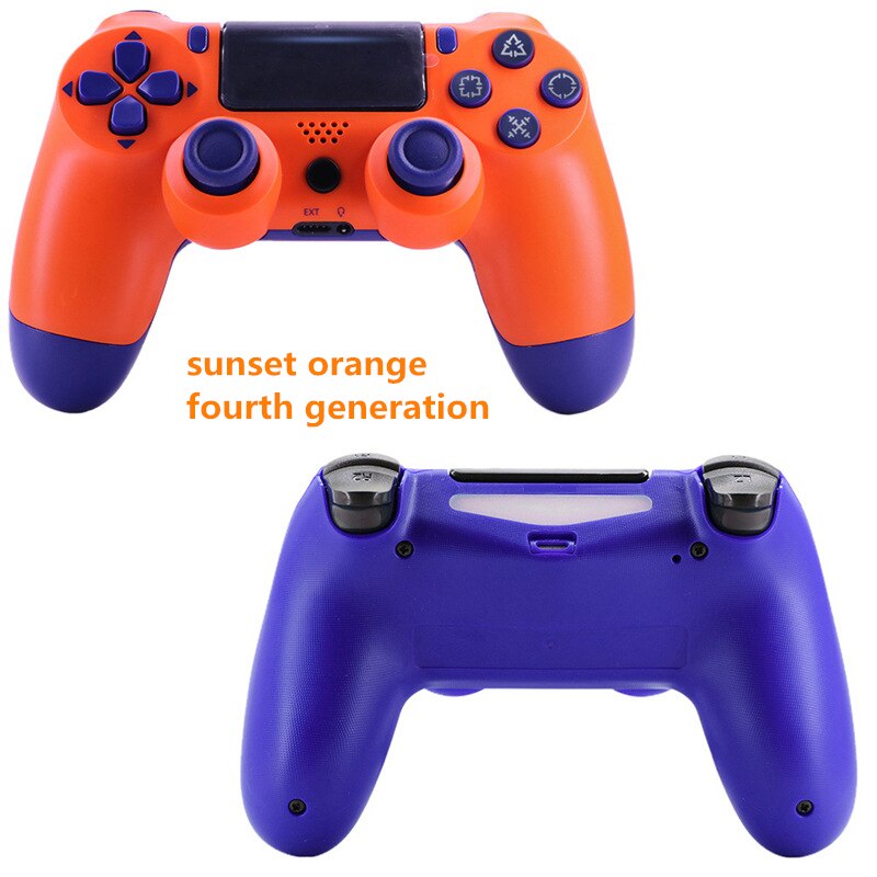 Mando de juego inalámbrico con Bluetooth para PS4, mando con doble vibración estilo PS5 para PC y Android,: PS4 Orange