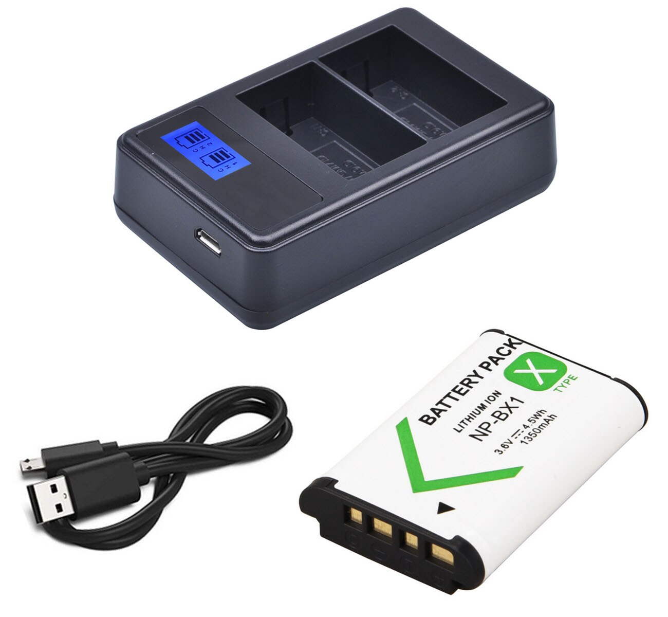 Batería + cargador para Sony cyber-shot DSC-RX100M3, DSC-RX100M4, DSC-RX100M5, DSC-RX100 V, DSC-RX100M5A, DSC-RX100M6 cámara Digital: Battery and ChargerE
