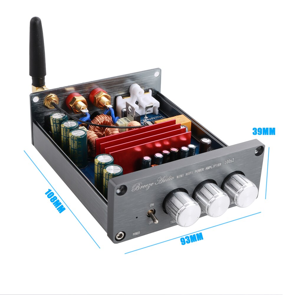 HIFI College HC100B Bluetooth Amplifier TPA3116D2 NE5532P Audio Digital Power Amplifier 100W*2