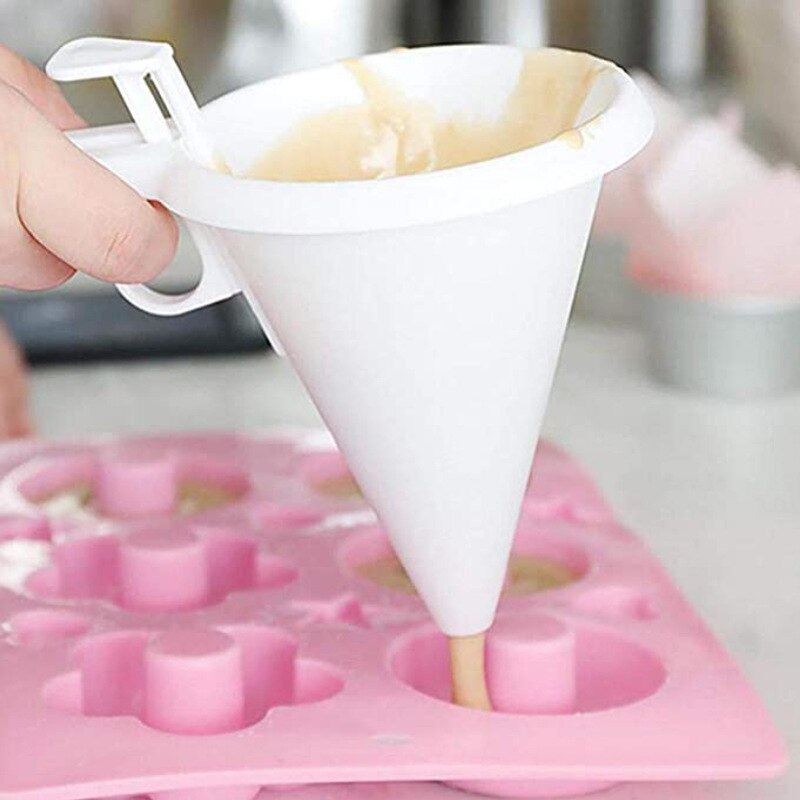 Pancake Batter Dispensers Dessert Tools Buttercream Frosting Batter Funnel Handheld Cup Cake Chocolate Dispenser Baking Tool