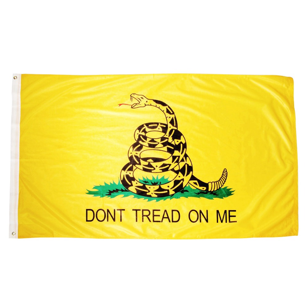 90x150 CM dont tread on me Yellow Snake gadsden flag: A / 90 x 150cm