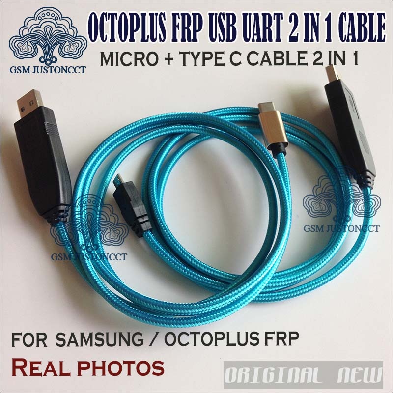 Octoplus FRP USB UART 2 in 1 Kabel (micro + type c) EFT UART kabel Voor FRP Dongle, EFT Dongle voor samsung