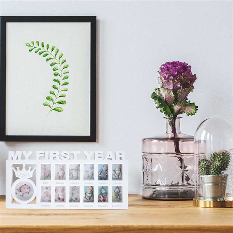 Large My First Year Picture Frame 12 Month Baby Milestone Picture Frame