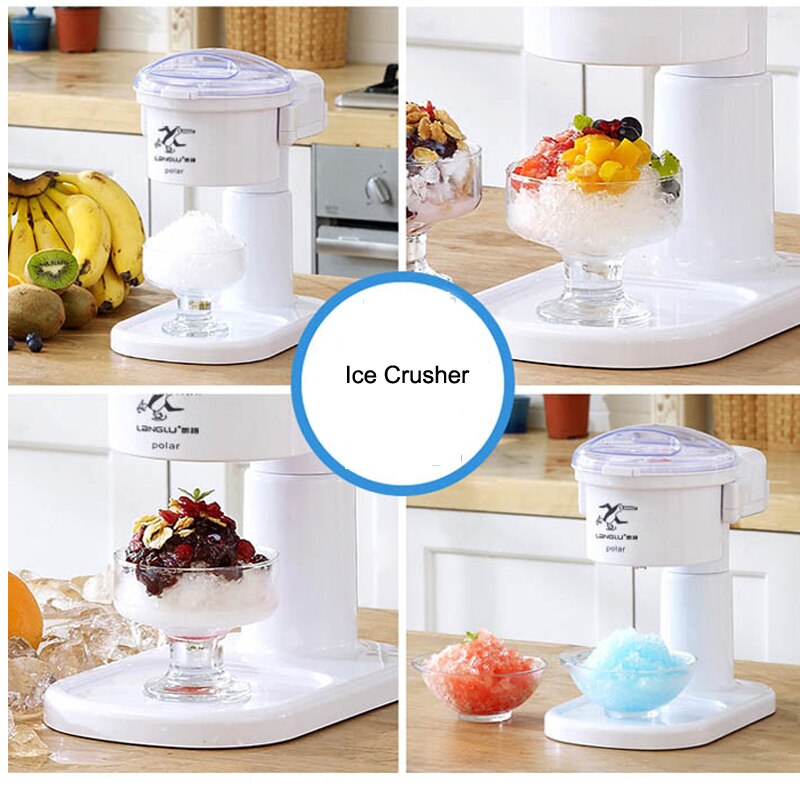 Household Electric Ice Crusher automatic Mini ice breaker electric sand ice machine Ice Shaver machine 1.2L 220V 20-28W 1pc