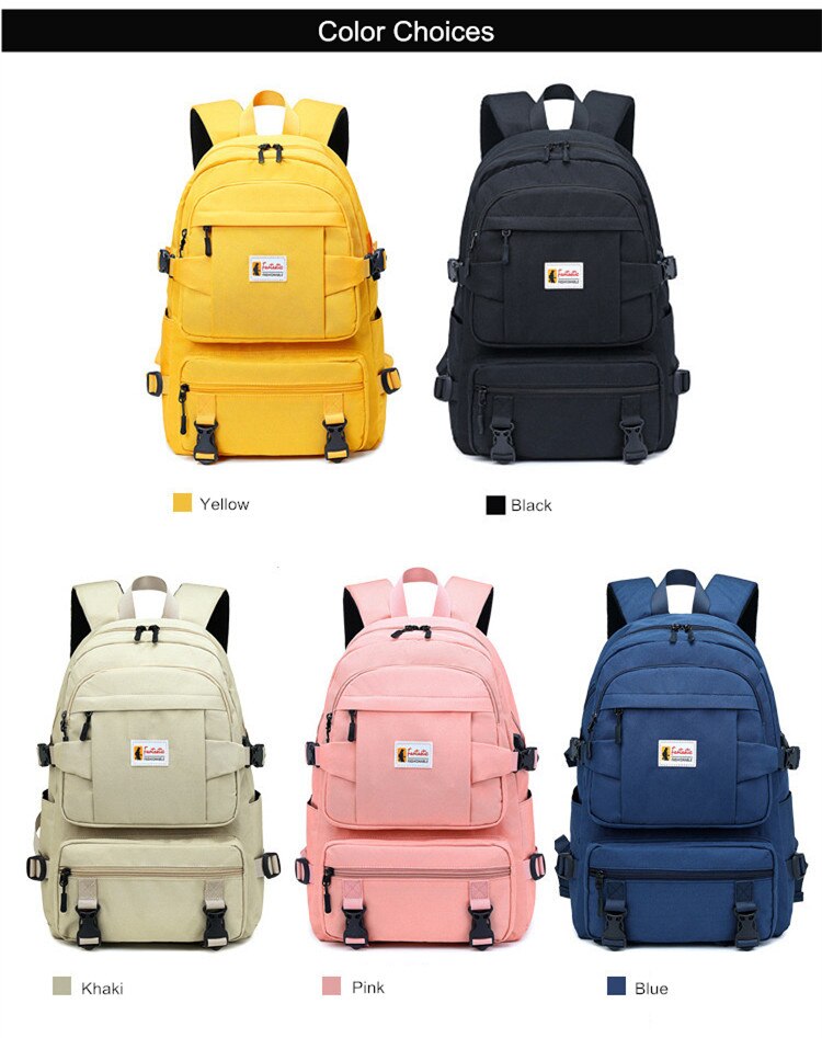 Marca menino sacos de escola do adolescente meninas cor sólida leve resistente à água mochila esportes mochila escolar suprimentos feminino presente