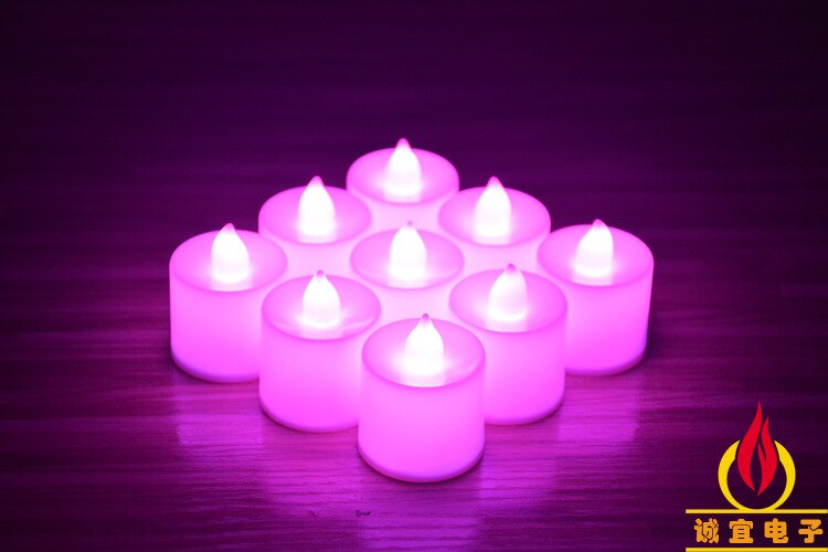 Velas de luz LED para el hogar, velas de luz, lámpara, Tealight, romántico, , votivo, batería sin llama, electrónica colorida, el mejor para el hogar, 1 ud.: pink