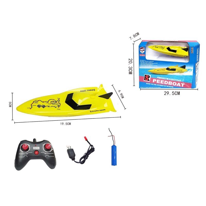 2,4G Mini lancha de velocidad RC Barco de alta velocidad Control remoto barco modelo de navegación para niños Juguetes