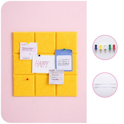 2pcs/set Color Felt Letter Board Message Board Home Office Decor Board Photo Display Board Wall Decoration Business Card Display: 2pcs yellow