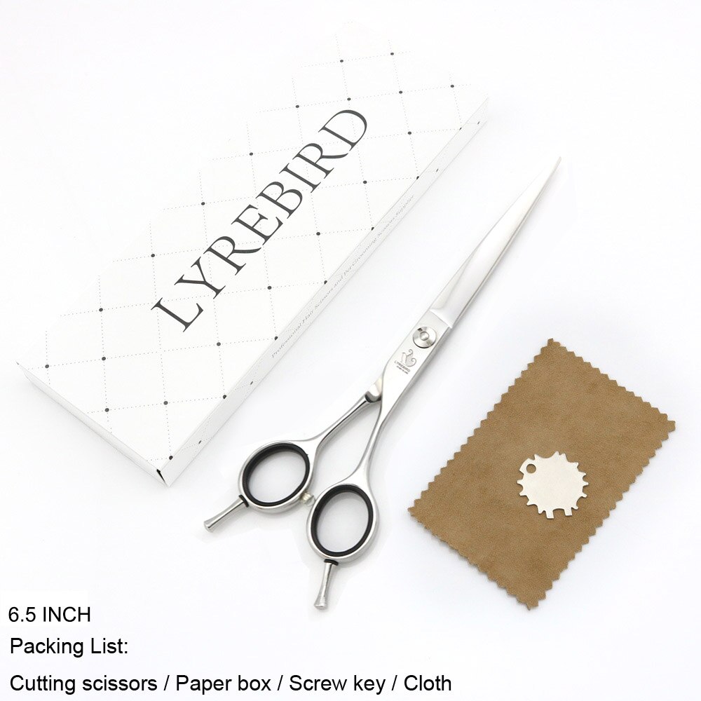 Sawing Hair Shears Dry hair cutting scissors Serrated blade 6 6.5 7 INCH Sawing blade Lyrebird HIGH CLASS: 6.5 INCH box