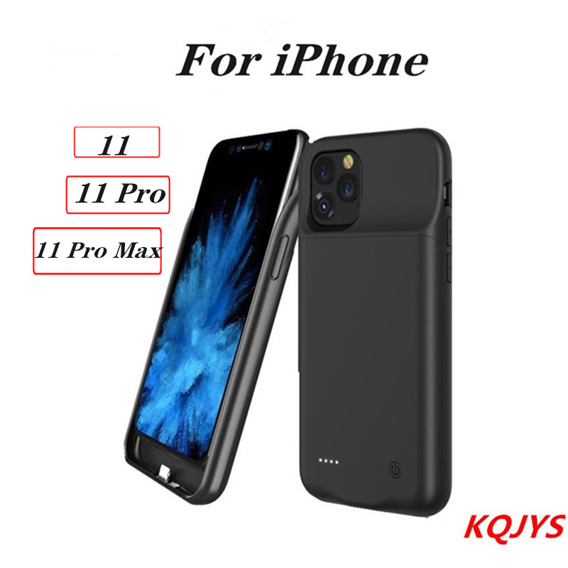 KQJYS Portable Soft TPU Full Covered Battery Case for iPhone 11/11 Pro Mobile Power Case for iPhone 11 Pro Max