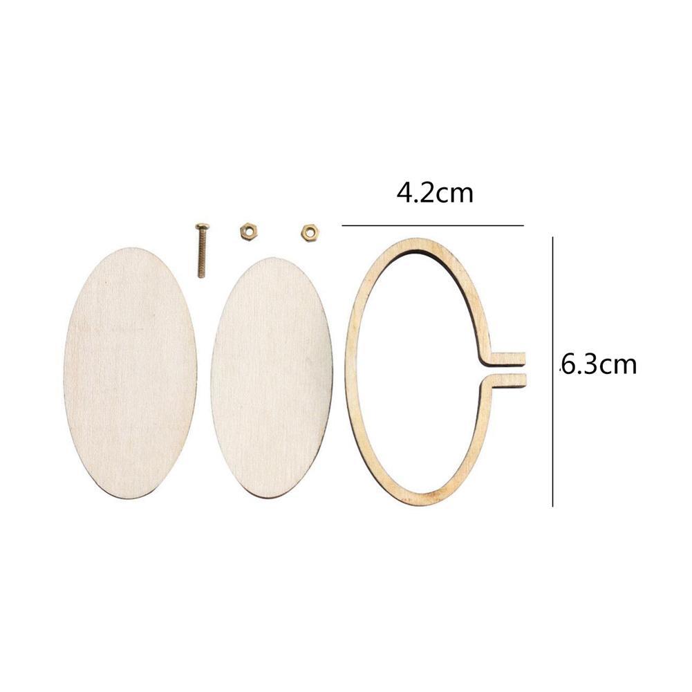 DIY Cross Stitch Sewing Handmade Stitches Crafts Tool Mini Wooden Hoop/Ring Embroidery Fixed Frame: G