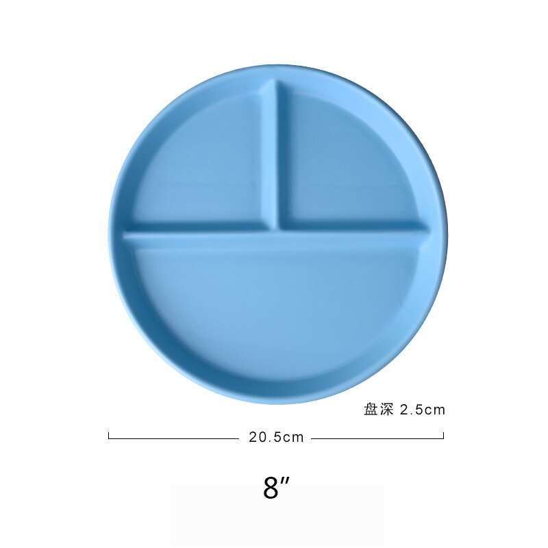 Compartiment de vaisselle en céramique assiette à Dessert fruits aliments pour bébé, plateau de service couleurs pures: C
