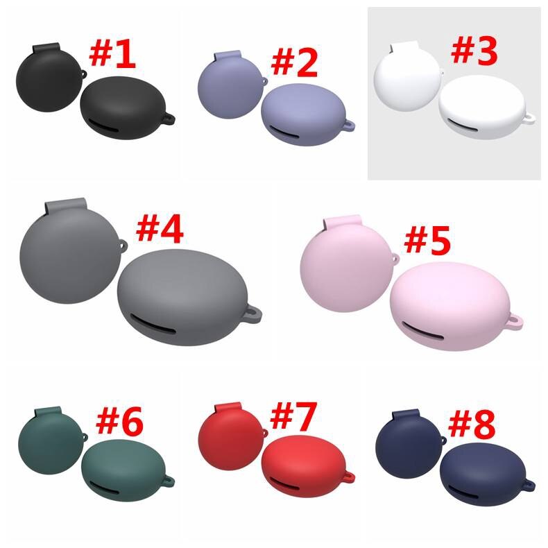 Funda de silicona para auriculares OPPO Enco W13, funda protectora de silicona blanda con hebilla antipérdida: 1