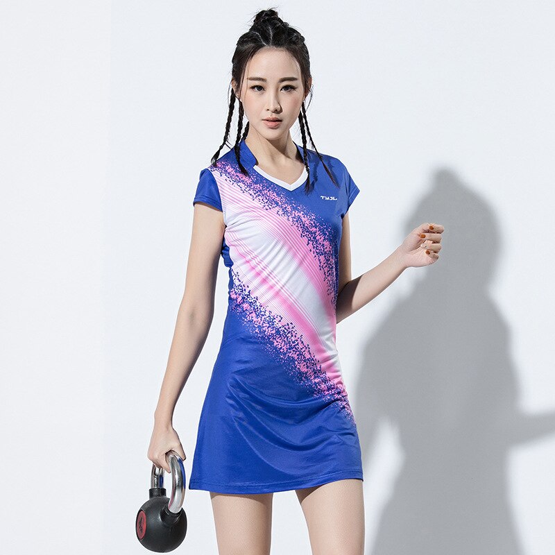 Vestido deportivo + pantalón corto interior para mujer, ropa de tenis con pantalones cortos, bádminton, gimnasio, correr, novedad