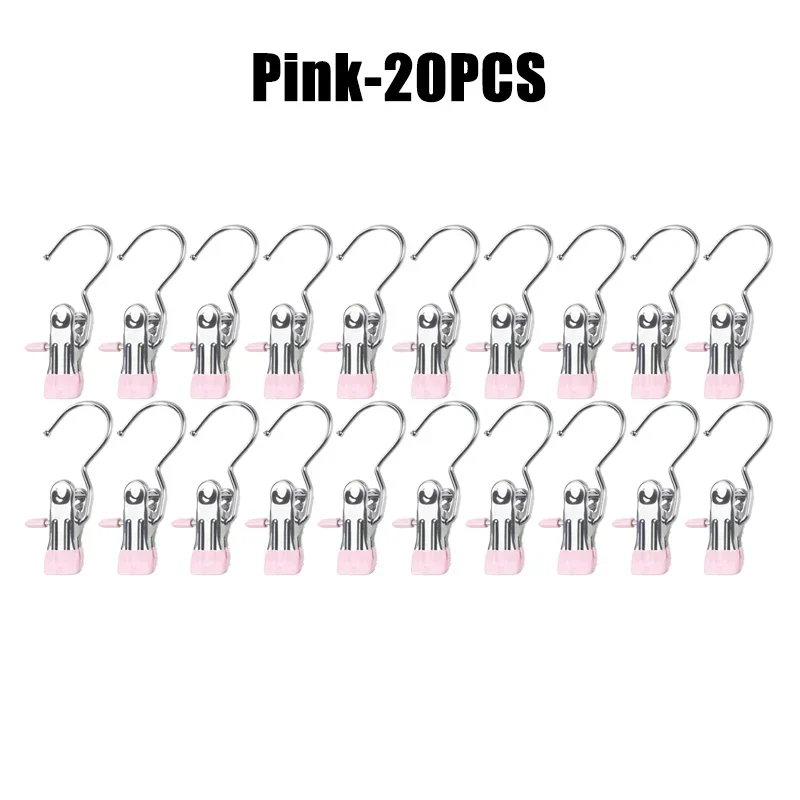 10-100pcs Stainless Steel Clothespins Laundry Clothes Pegs Hook Portable Hanging Clothes Clip Wardrobe Clothes Organizer Hanger: Chocolate