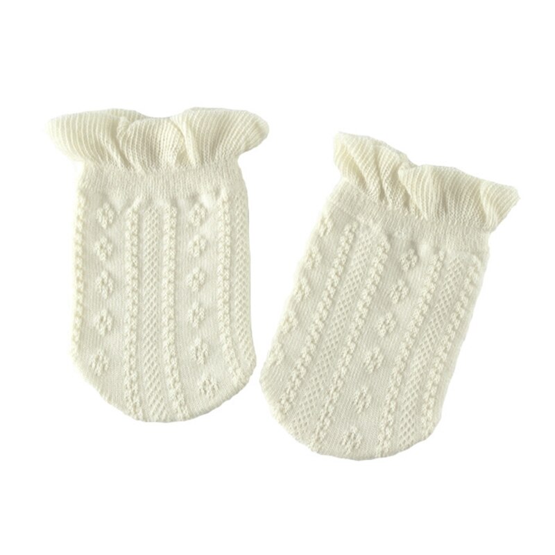 1 paar Baby Handschuhe Fäustlinge Weiche Baumwolle Gestrickte Wärmer Socken Sox Dusche: 1