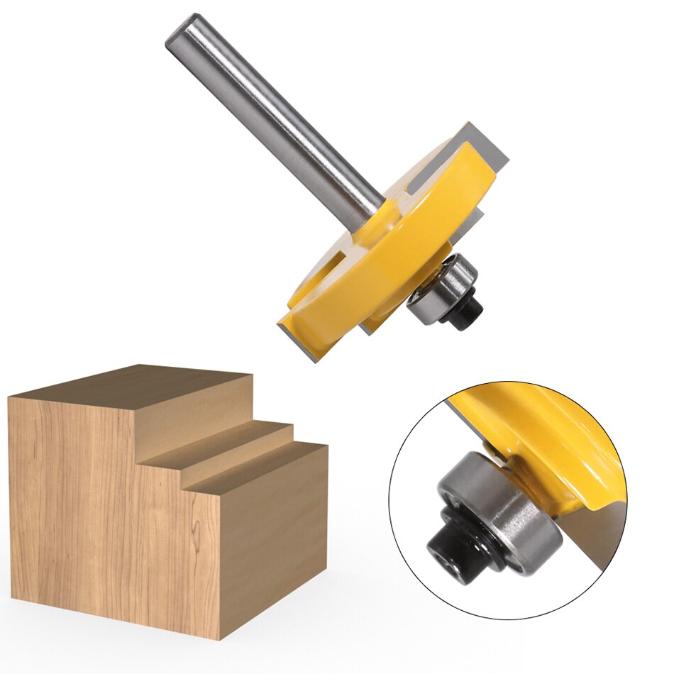 1PC8mm Shank 12mm shank Picture Frame Stepped Rabbet Molding Router Bit C3 Carbide Tipped Wood Cutting Tool woodworking