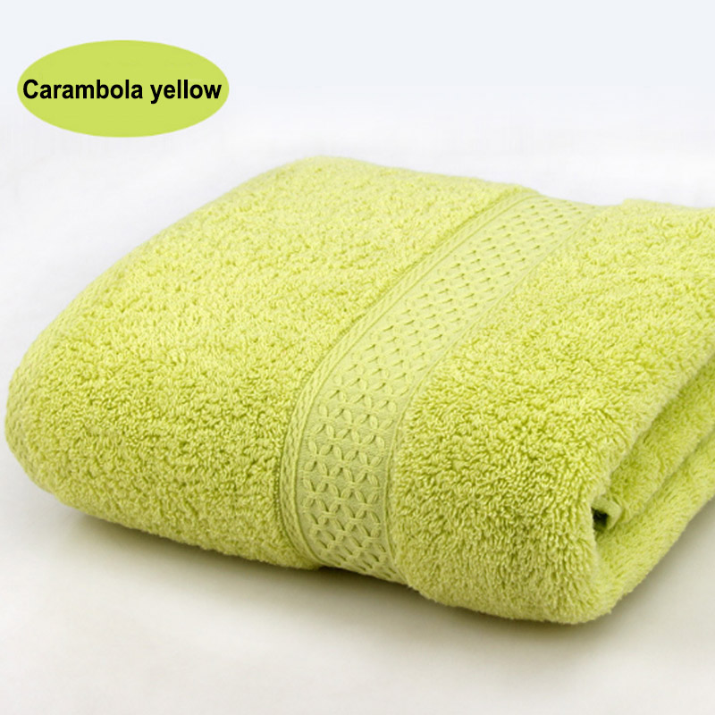 Für Erwachsene 100% Baumwolle 17 Farben 1PC Feste Schlecht Handtuch Strand Handtuch Hohe saugfähig Antibakterielle Schnell Trocknende Weichen Dicken: Carambola Gelb