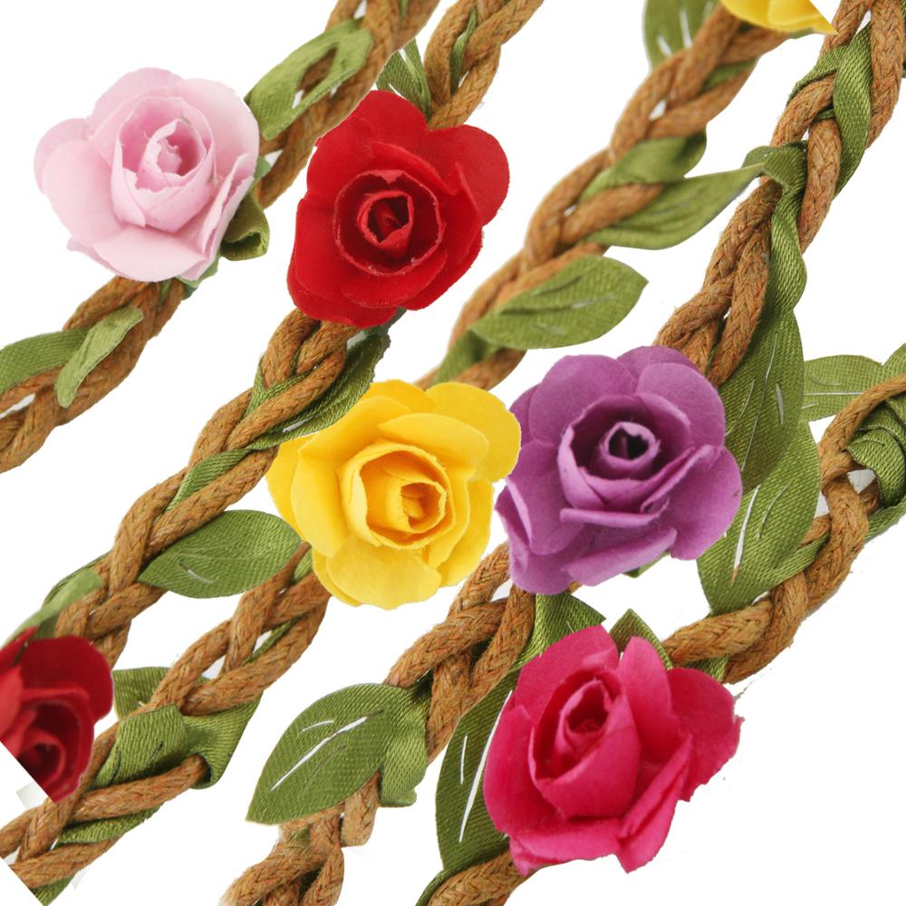 rose garland bridal tiara European hair styling rope dIY travel jewelry