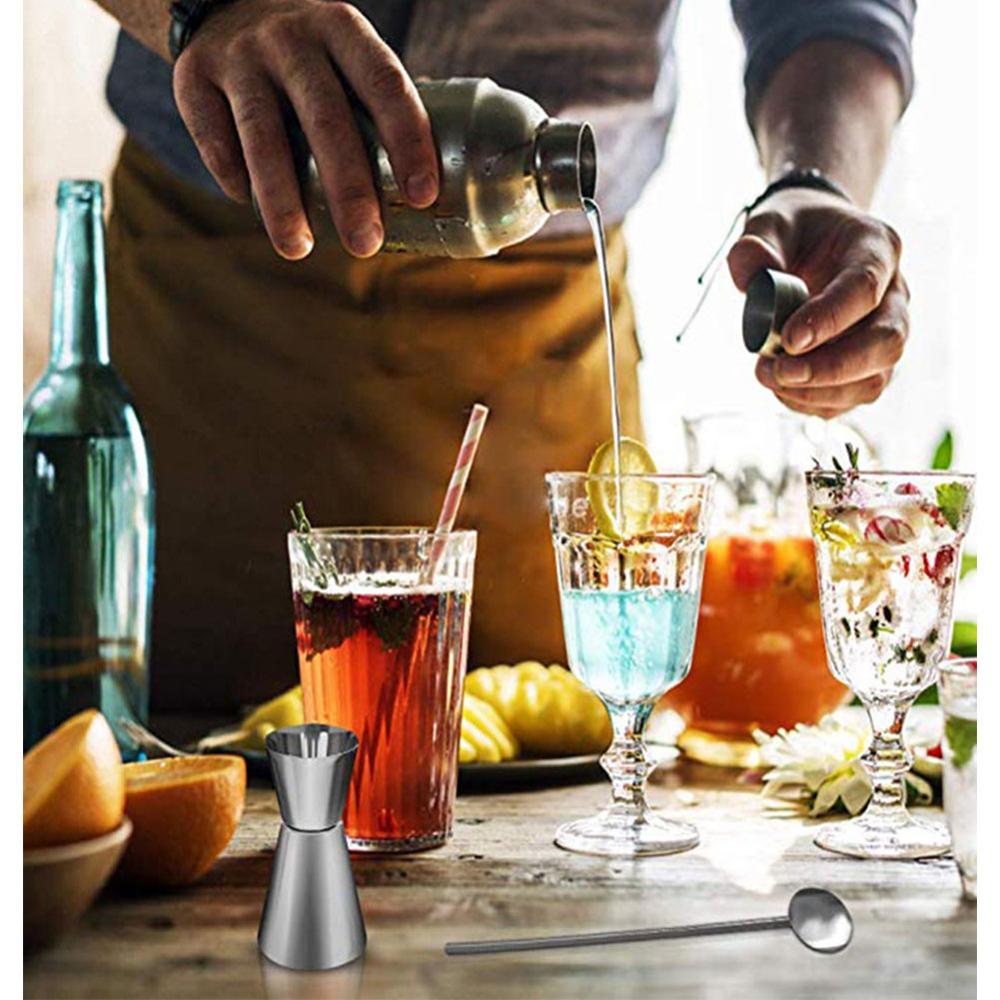 550ML/750ML Stainless steel shaker set tools Stainless steel 304 high-end 9 pieces cocktail shakers set