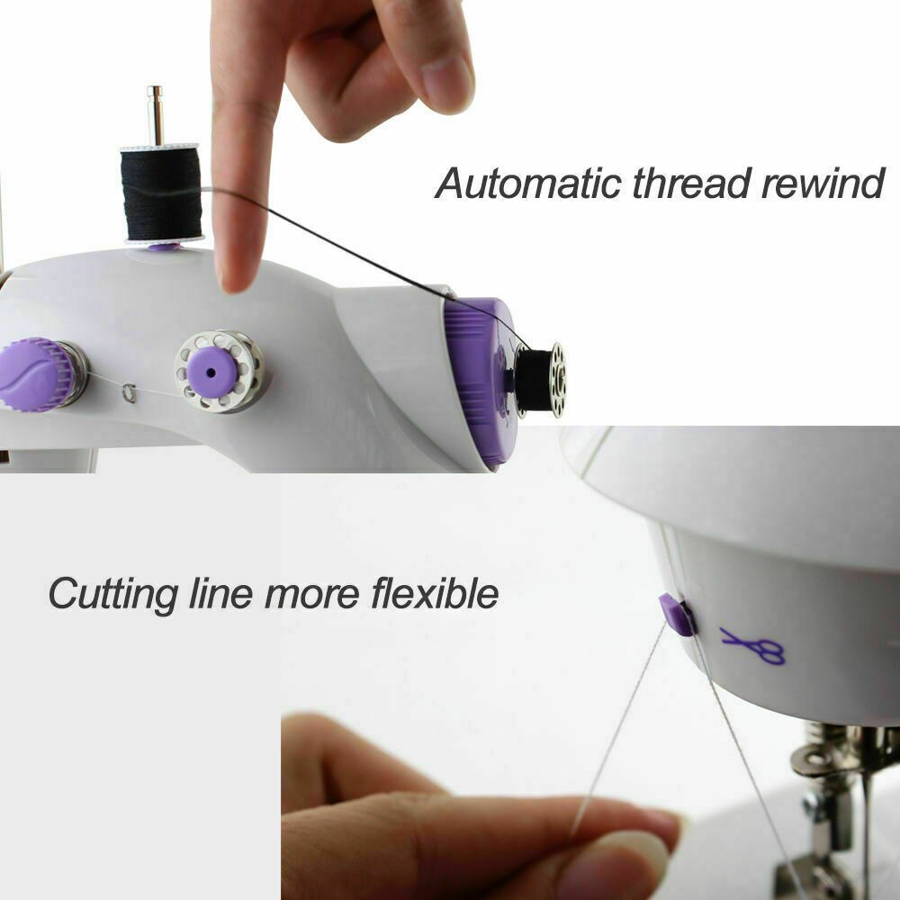 Mini Sewing Machine Portable Household Battery Power Quick Handy Stitch Sew Needlework Easy To Use