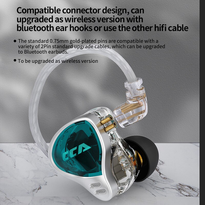 CCA CA10 10 Balanced Armature In Ear Earphone HiFi Noice Cancelling Sport Headphones Earbuds Headset ASX AST CA16 PRO ZAS ZAX