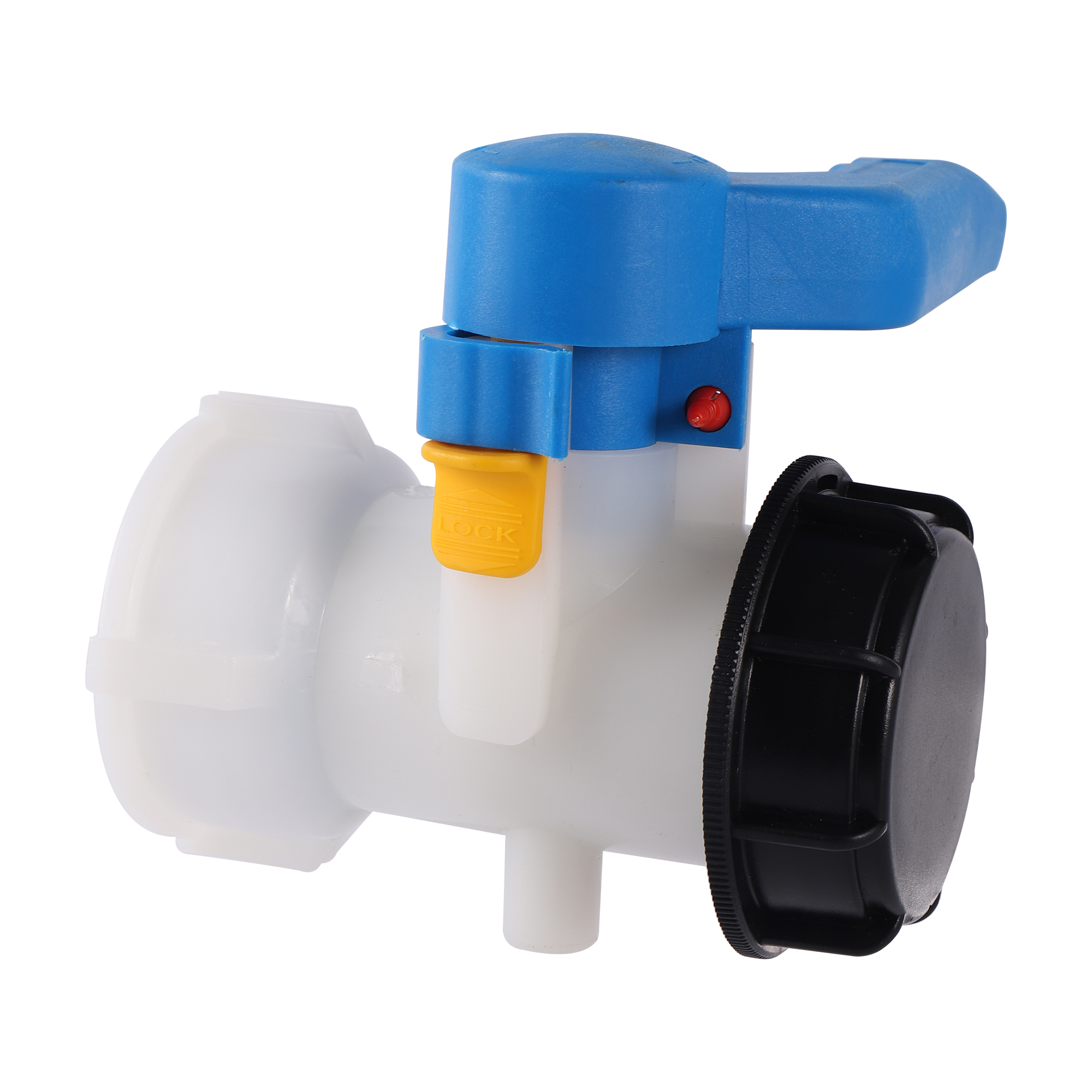 Plastic DN40/DN50/DN80 Actieve/Geïntegreerde Tuin Vlinderklep Voor Ibc Watertank Container 1000L Schakelaar Ibc tank Adapter