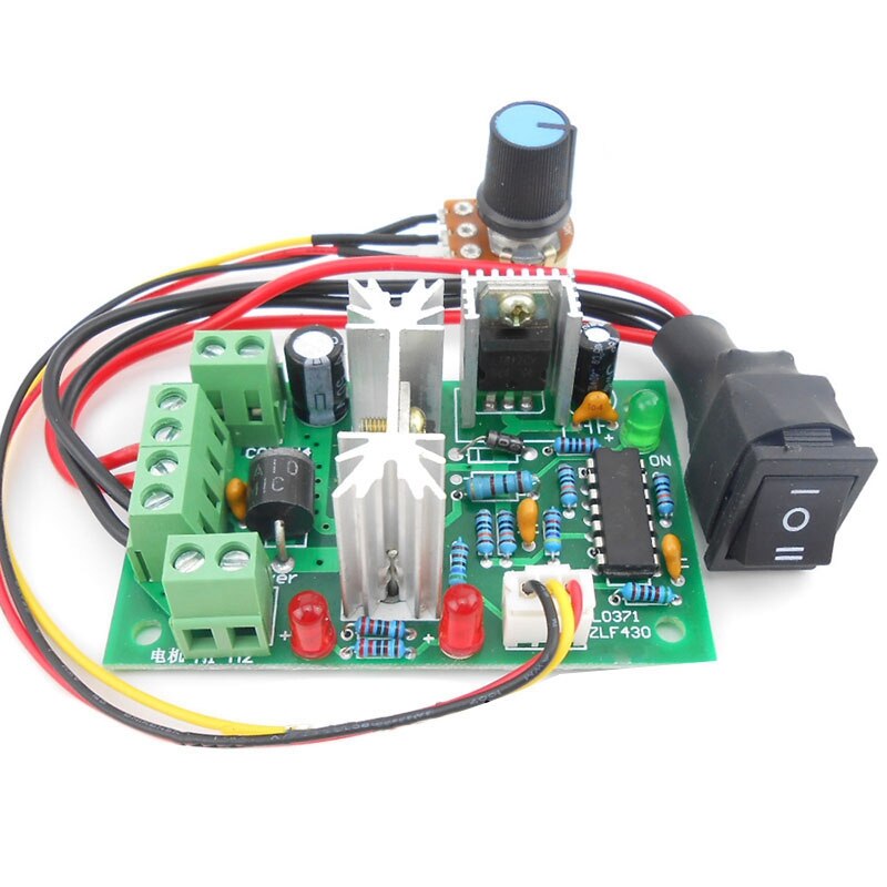 HLZS-PWM DC Motor Speed Controller Switch DC 20A Current Regulator 10-60V PWM DC Controller 150W 12V 24V 36V 48V