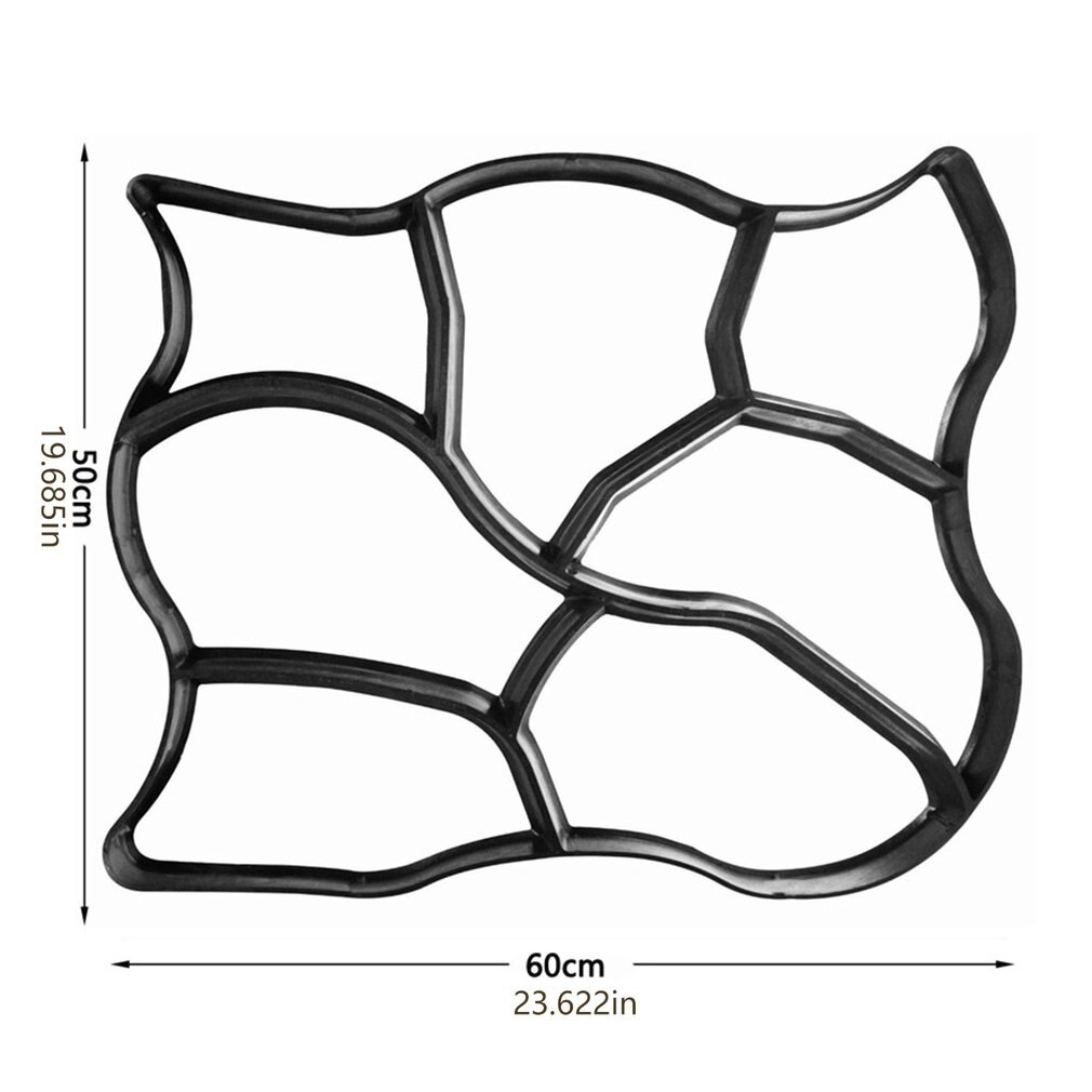 12 Models Manually Paving Cement Brick Concrete Molds DIY Plastic Path Maker Mold Garden Stone Road Mold Garden Decoration