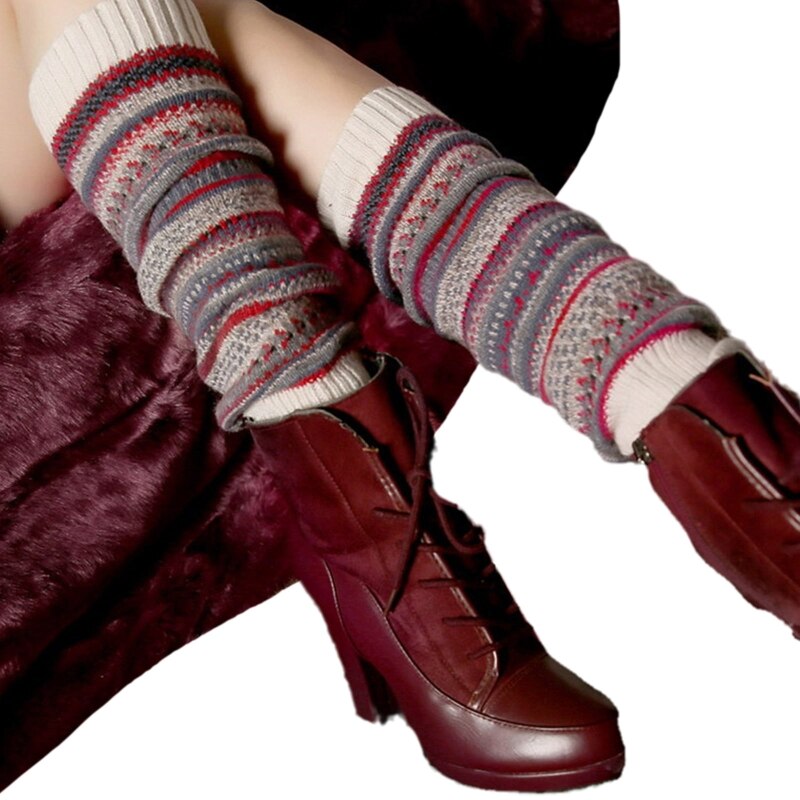 X5XE Leg Warmers for Women Girls Loose Legs Warmer Party Knitted Winter Sports Socks Leggings