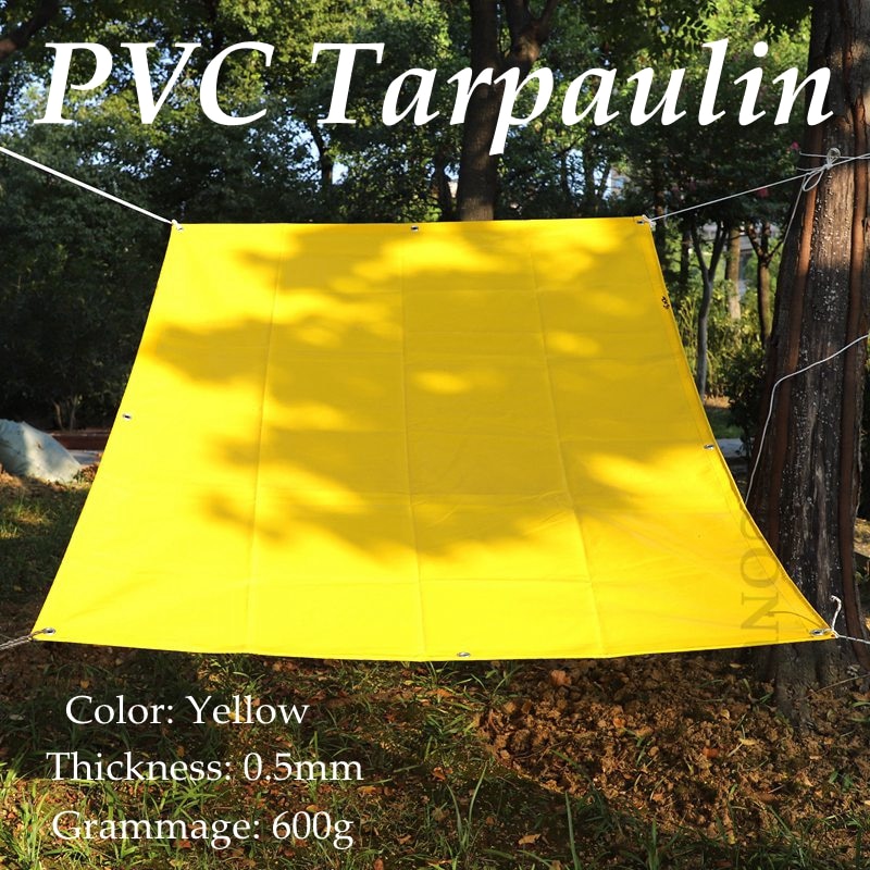 0.5mm Thicken Yellow PVC Tarpaulin Flame Retardant Rainproof Tarp Garden Plant Balcony Cover Anti-flaming Cloth Forest Fireproof