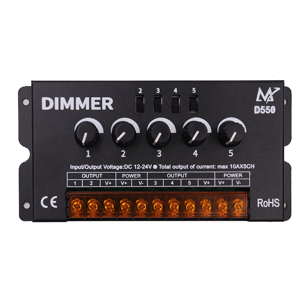 Amplificateur de Signal, variateur Wifi, haute vitesse, 10A x 5CH 50A, répéteur de Signal de données pour DC5V ~ 24V, bande Led 5050 2835 3528 5630 5730 4040