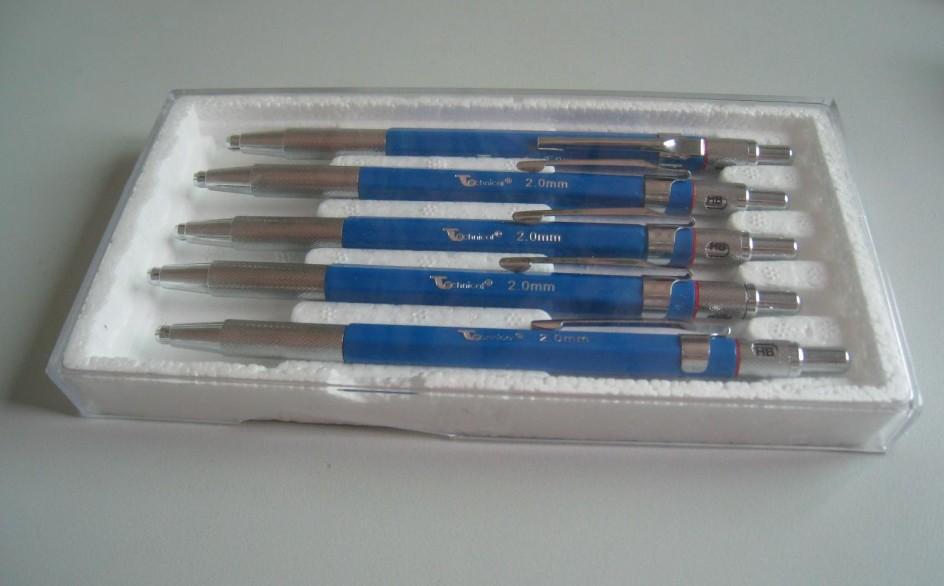 German style 2mm mechanical pencil blue pencil automatic pencil lead holder mines fast