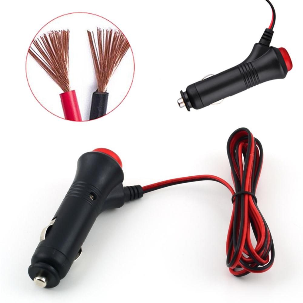 Universal Switch 12V Male Car Cigarette Lighter Socket Plug Connector On Off Switch 1.5m