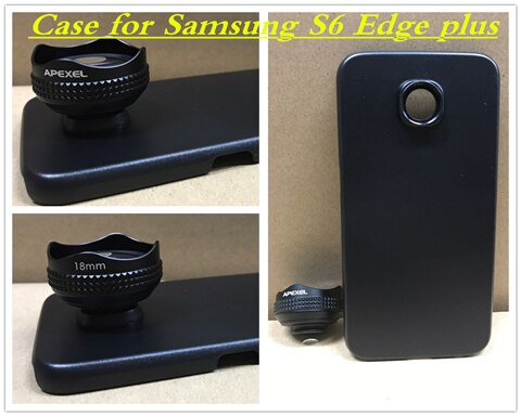 Apexel-lente gran angular HD de 18MM para teléfono móvil, lente de cámara, Kit de 0.6X para Samsung galaxy s8 plus S7 S6 y teléfono de 18MM: for galaxy S6edge pl